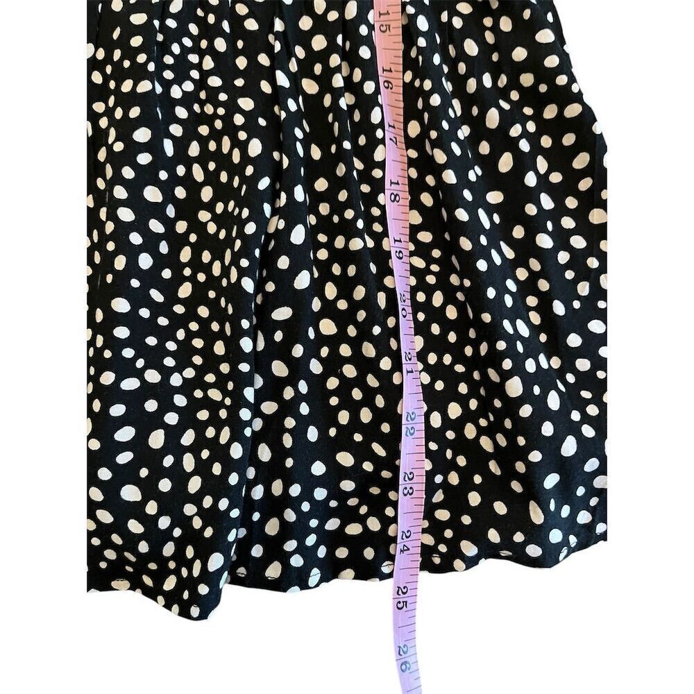 Savanna Jane Women's Embroidered Polka Dot Blouse Black Size M - Picture 6 of 6